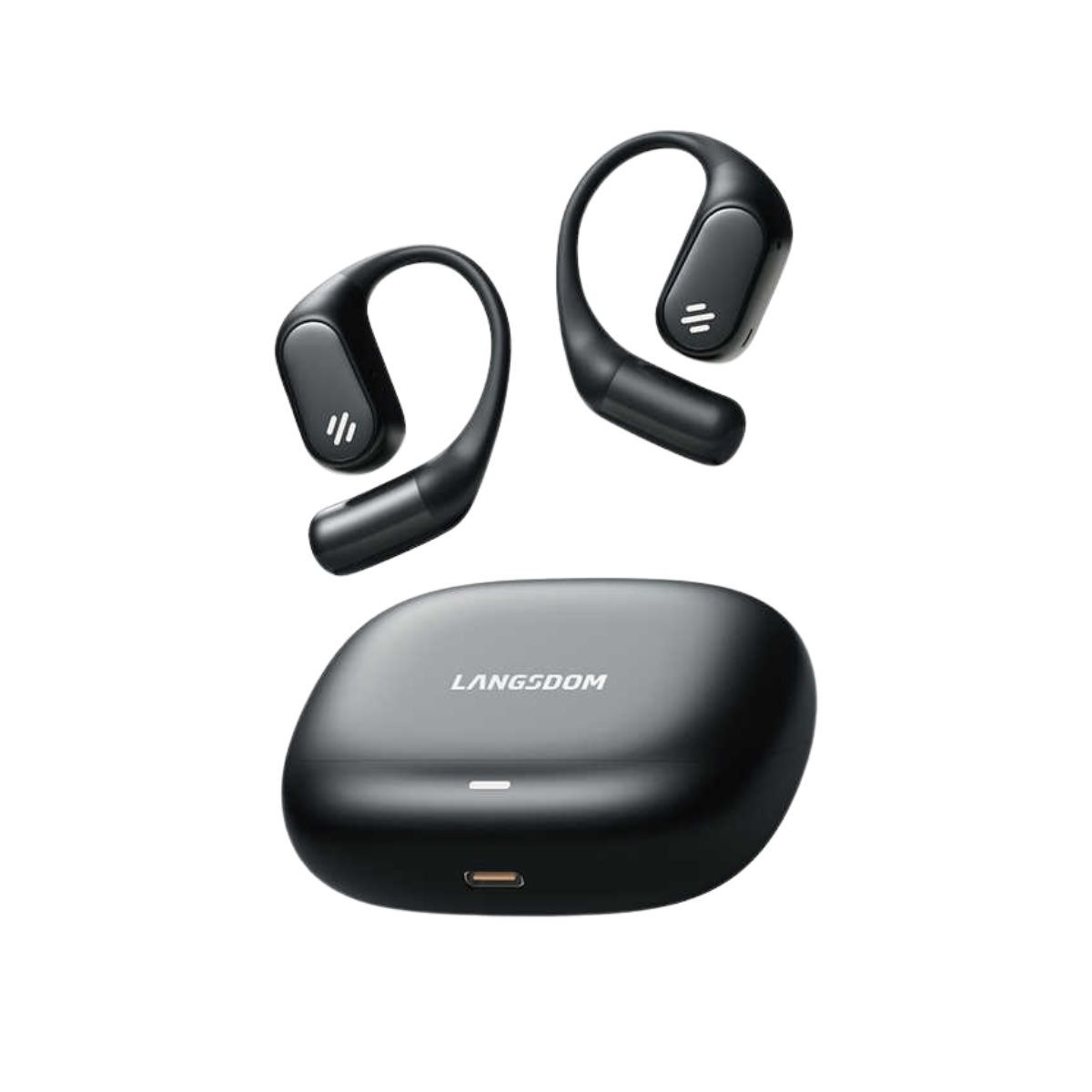 LANGSDOM - Audifonos Deportivos Bluetooth IPX5 HiFi 36h Langsdom TE09 Negro