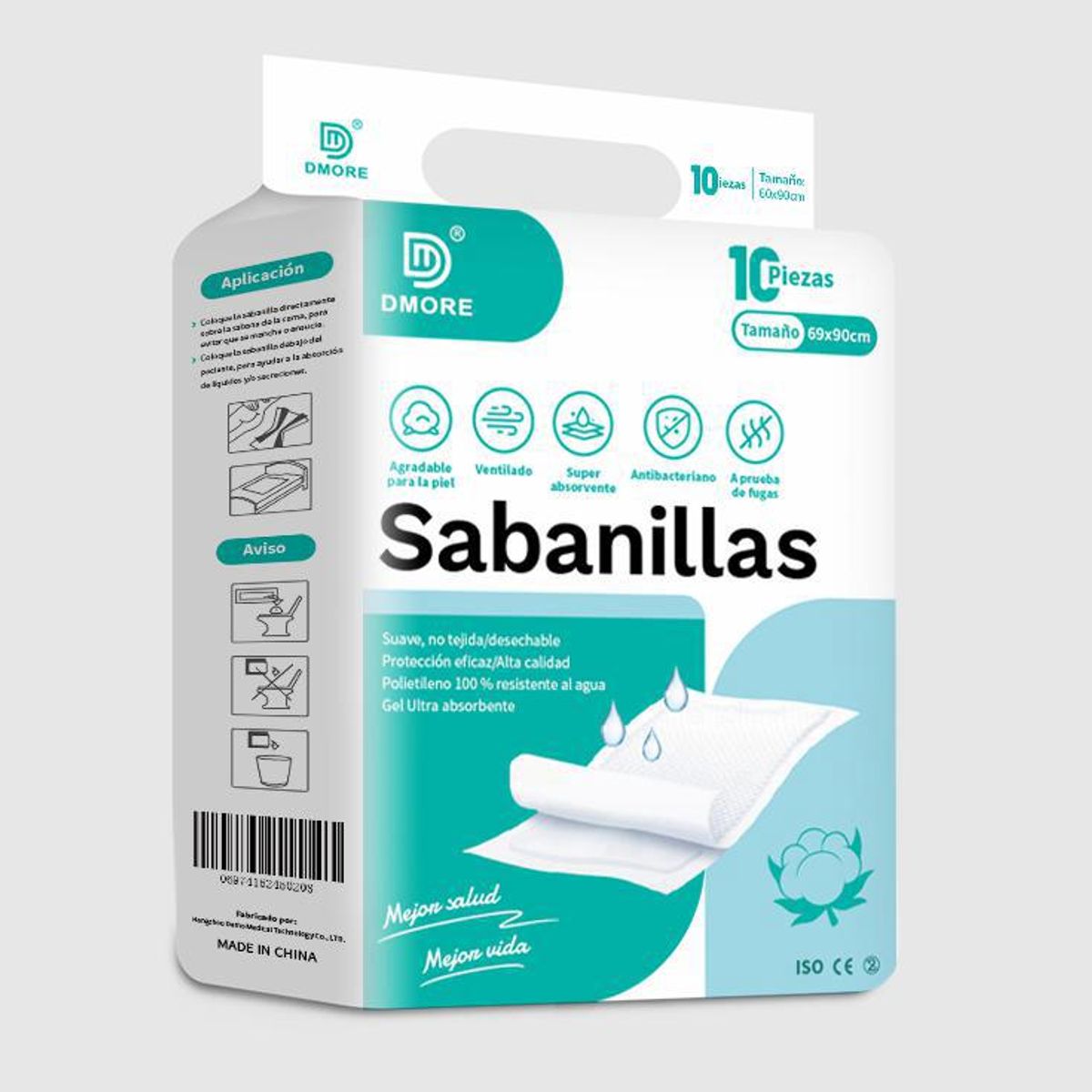 RAINBOW - Sabanillas Desechables 90x60 DMORE 10 unidades