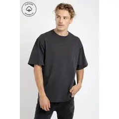 FROENS - Polera manga corta hombre Oversize grafito - Algodón orgánico