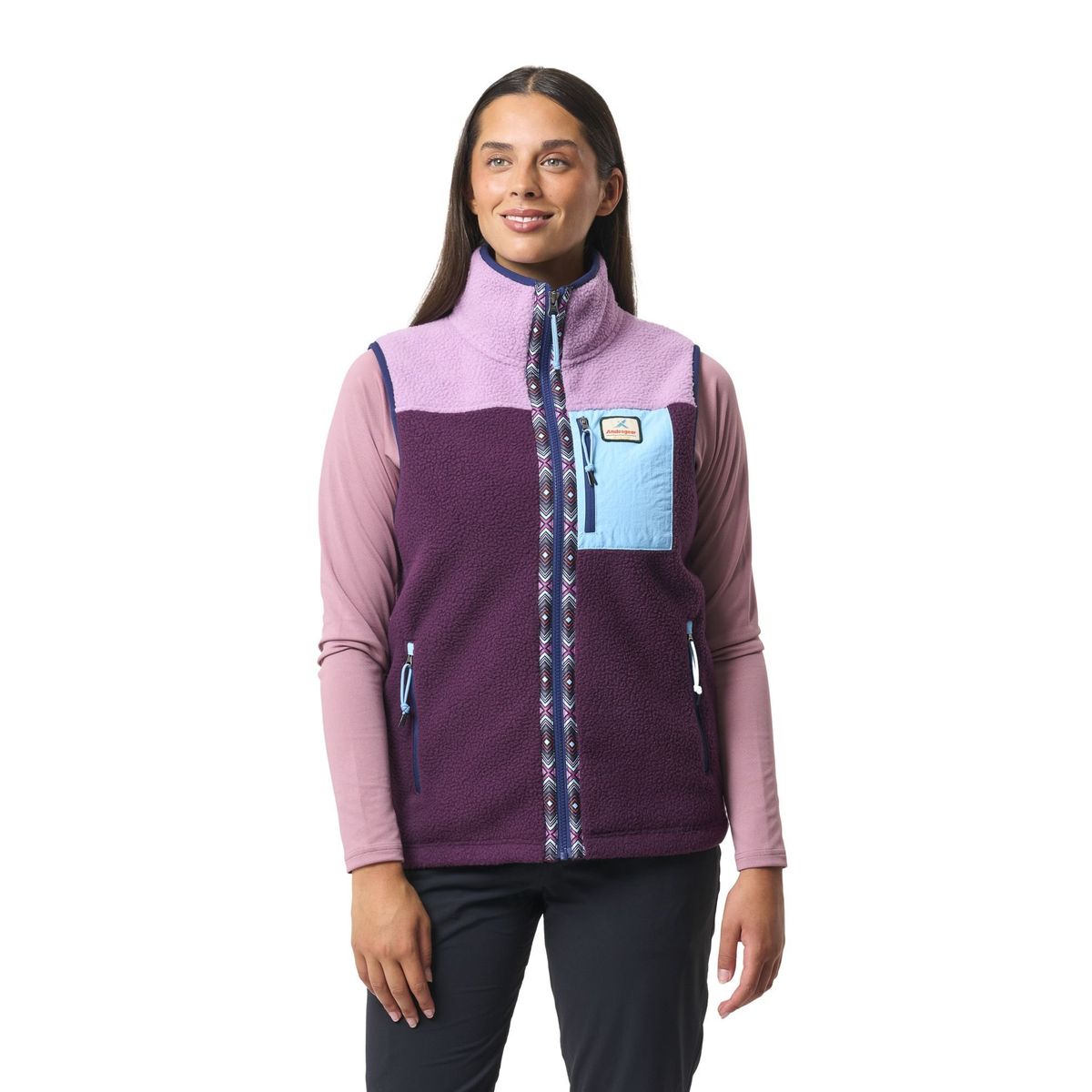 ANDESGEAR - Polar Mujer Nahuelbuta Vest Morado Andesgear