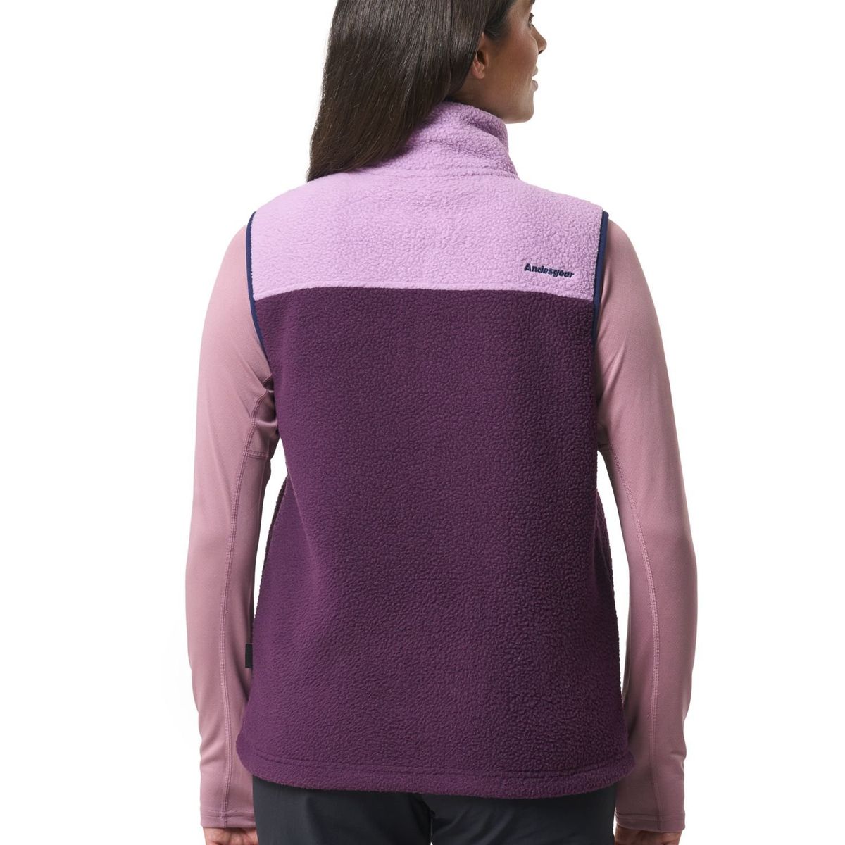 ANDESGEAR - Polar Mujer Nahuelbuta Vest Morado Andesgear