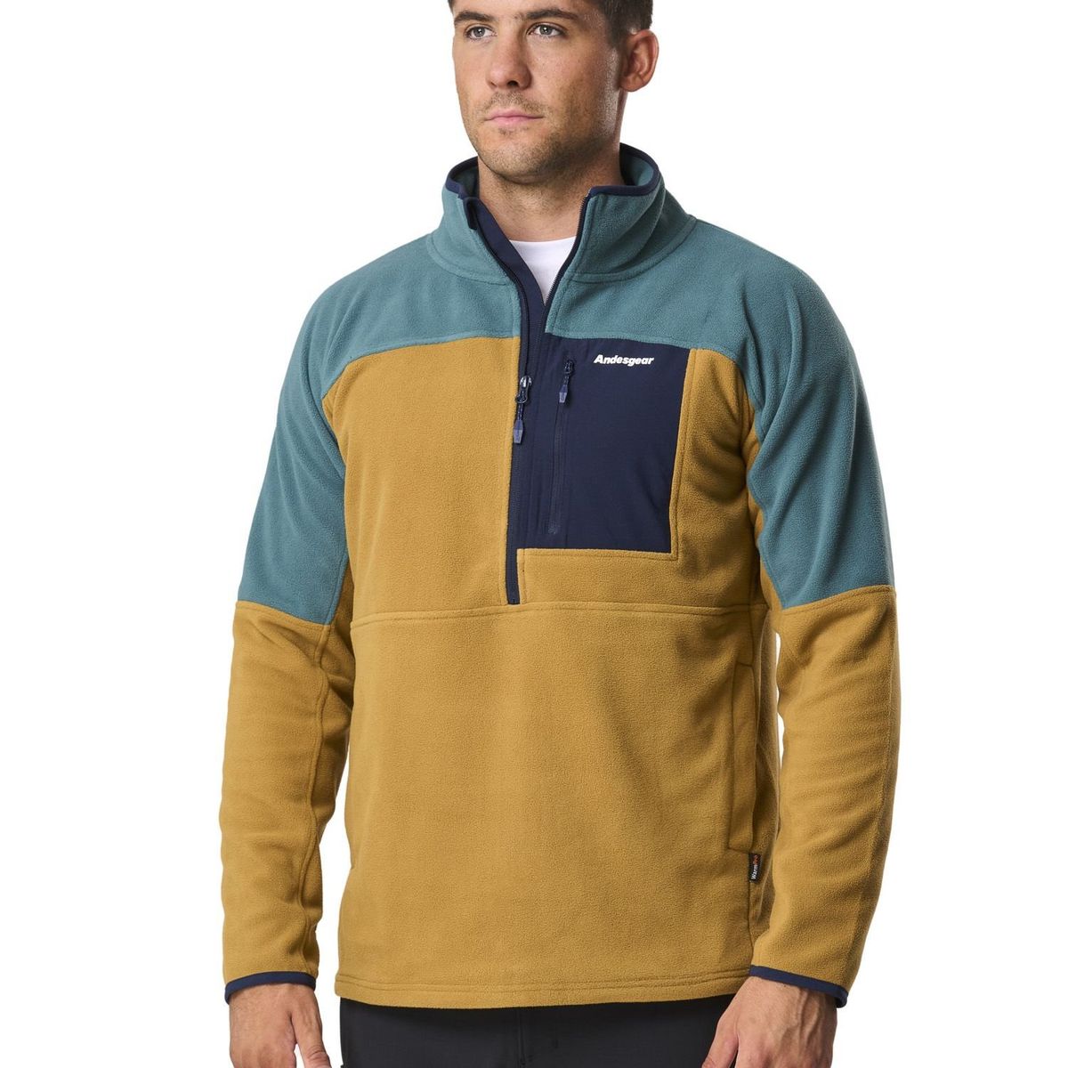 ANDESGEAR - Polar Hombre New Maihue 1/2 Amarillo Andesgear