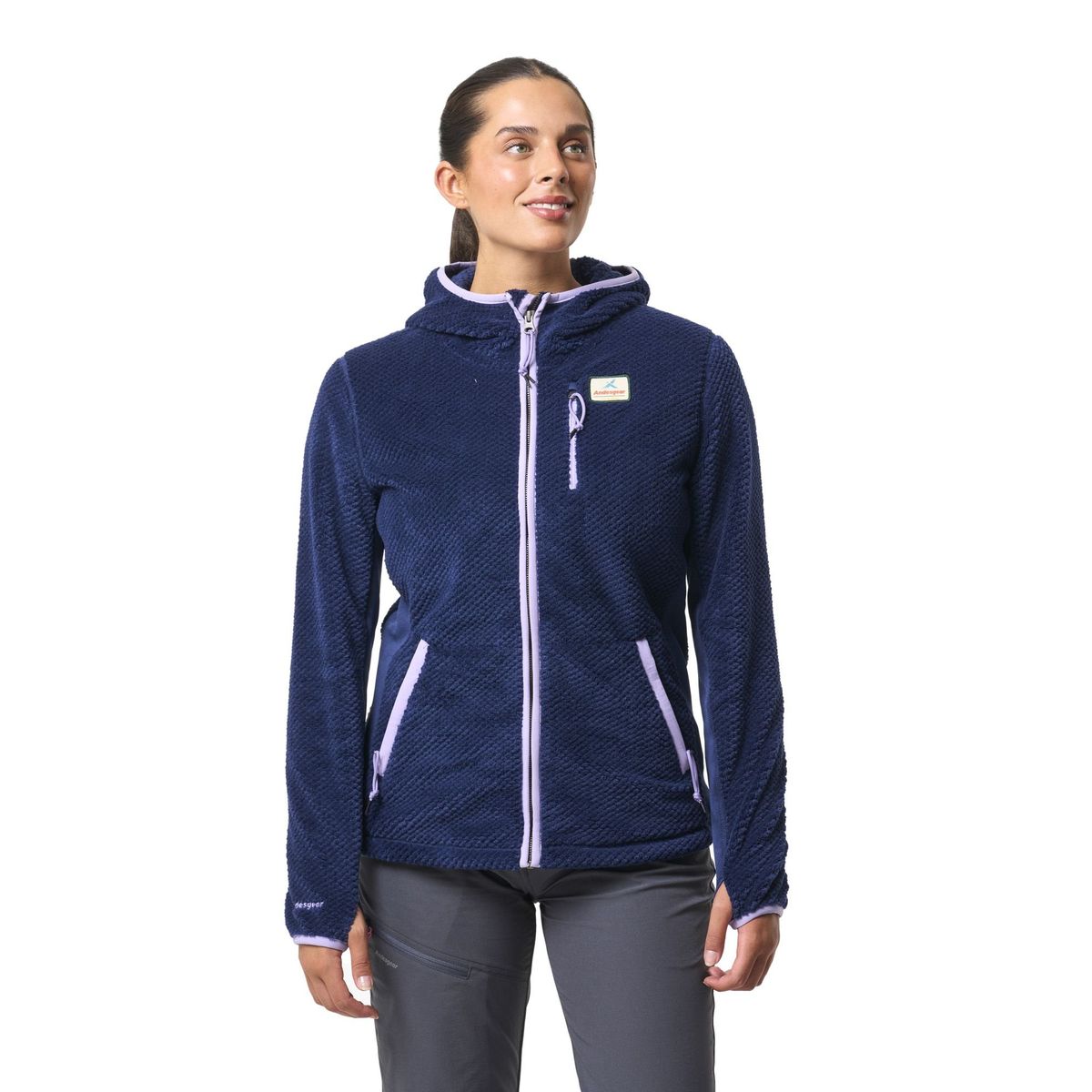 ANDESGEAR - Polar Mujer Navarino Hood Azul Andesgear