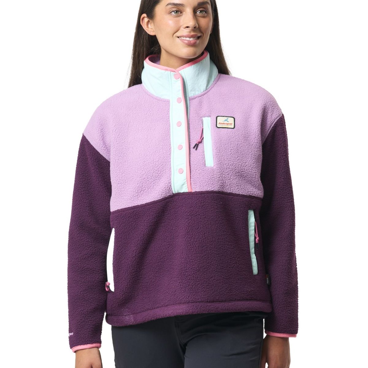 ANDESGEAR - Polar Mujer Portillo Morado Andesgear
