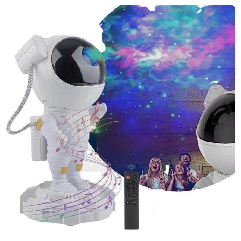 INVENCIBLE - PARLANTES BLUETOOTH LAMPARA PROYECTOR ASTRONAUTA MX27