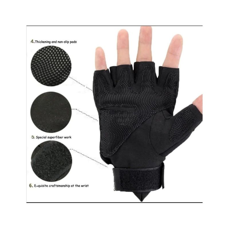 GENERICO - Guantes tácticos cortos para motos multipropósito talla M