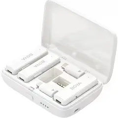 BOYA - BOYALINK White Sistema de micrófono inalámbrico doble con diseño todo-en-uno