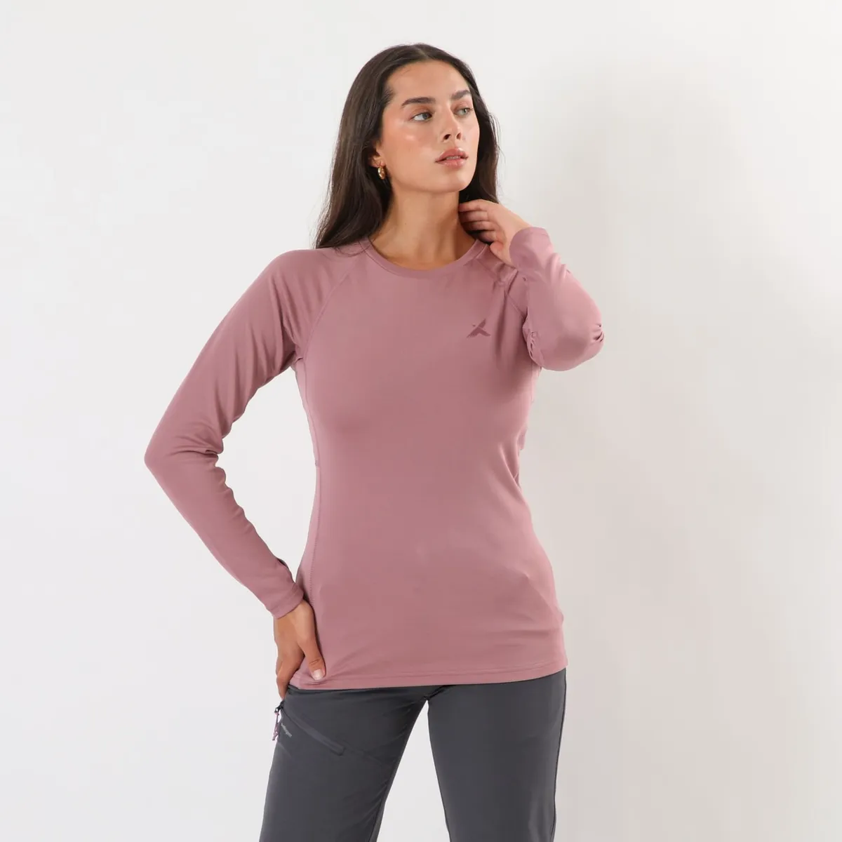 ANDESGEAR - Primera Capa Mujer Trekking Top Rosado Andesgear