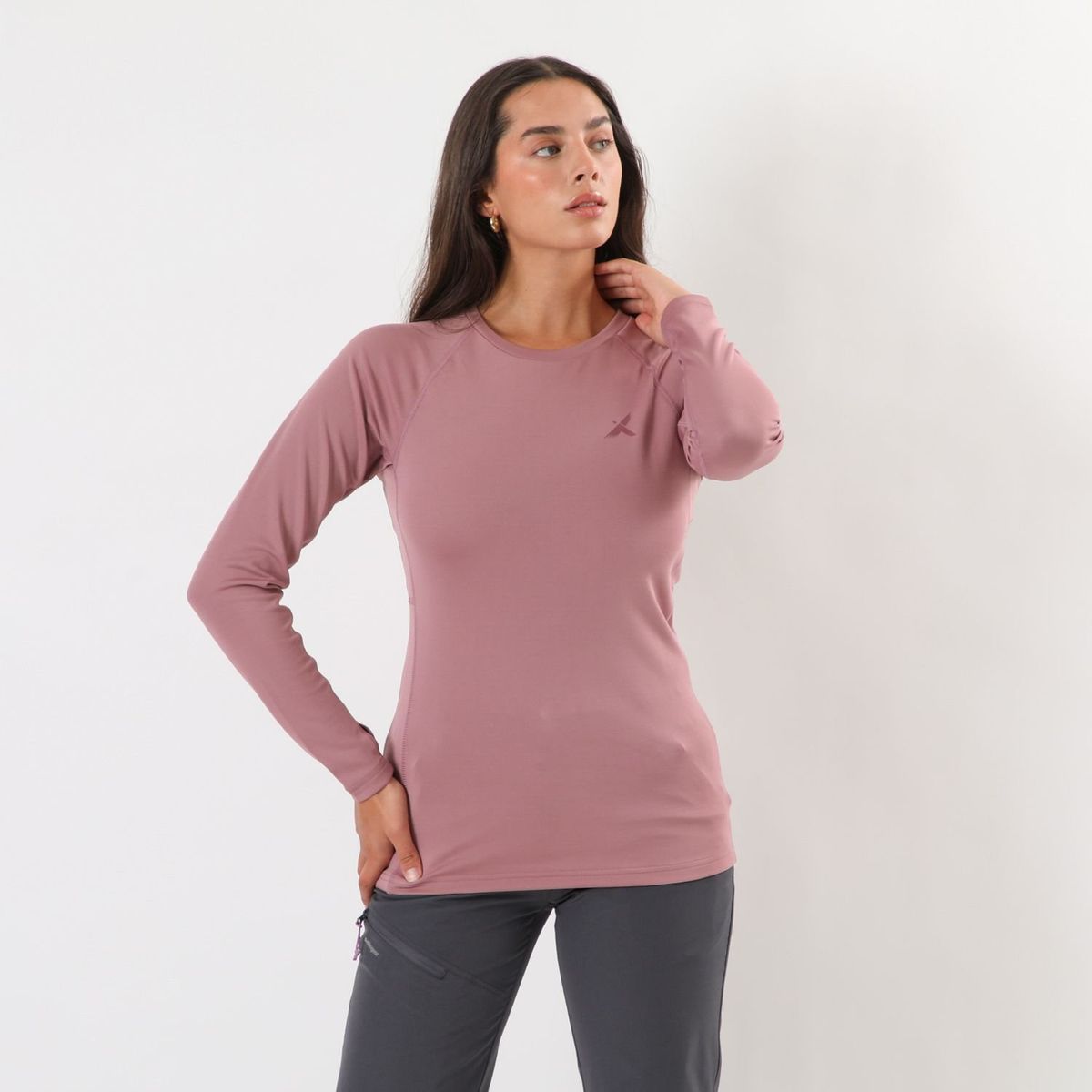 ANDESGEAR - Primera Capa Mujer Trekking Top Rosado Andesgear