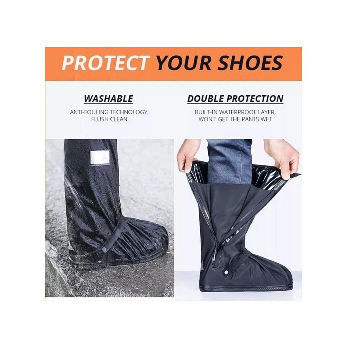 GENERICO - Cubre zapato para lluvia impermeable XL