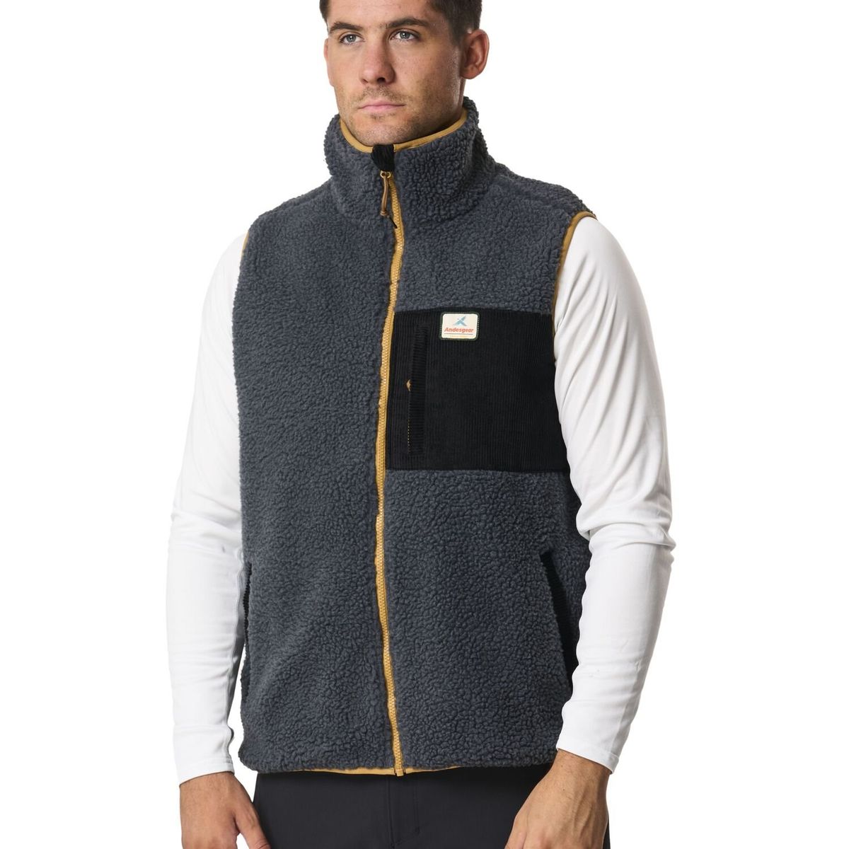 ANDESGEAR - Polar Hombre Nahuelbuta Vest Andesgear - Gris