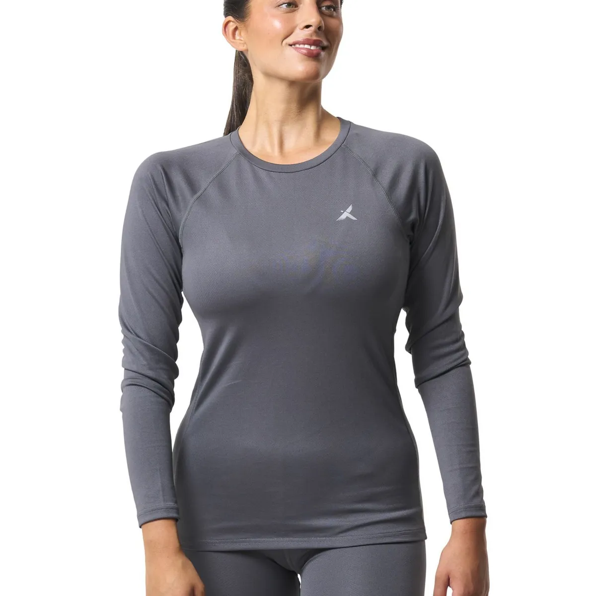 ANDESGEAR - Primera Capa Mujer Trekking Top Gris Andesgear