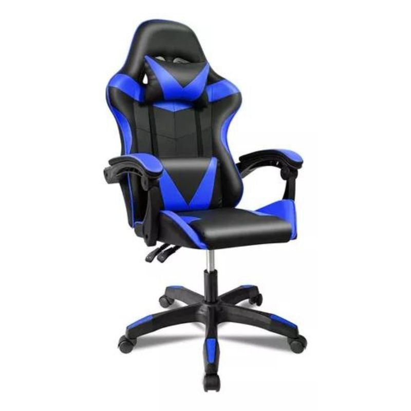 GLOMED - Silla Gamer Ergonómica Reclinable Azul