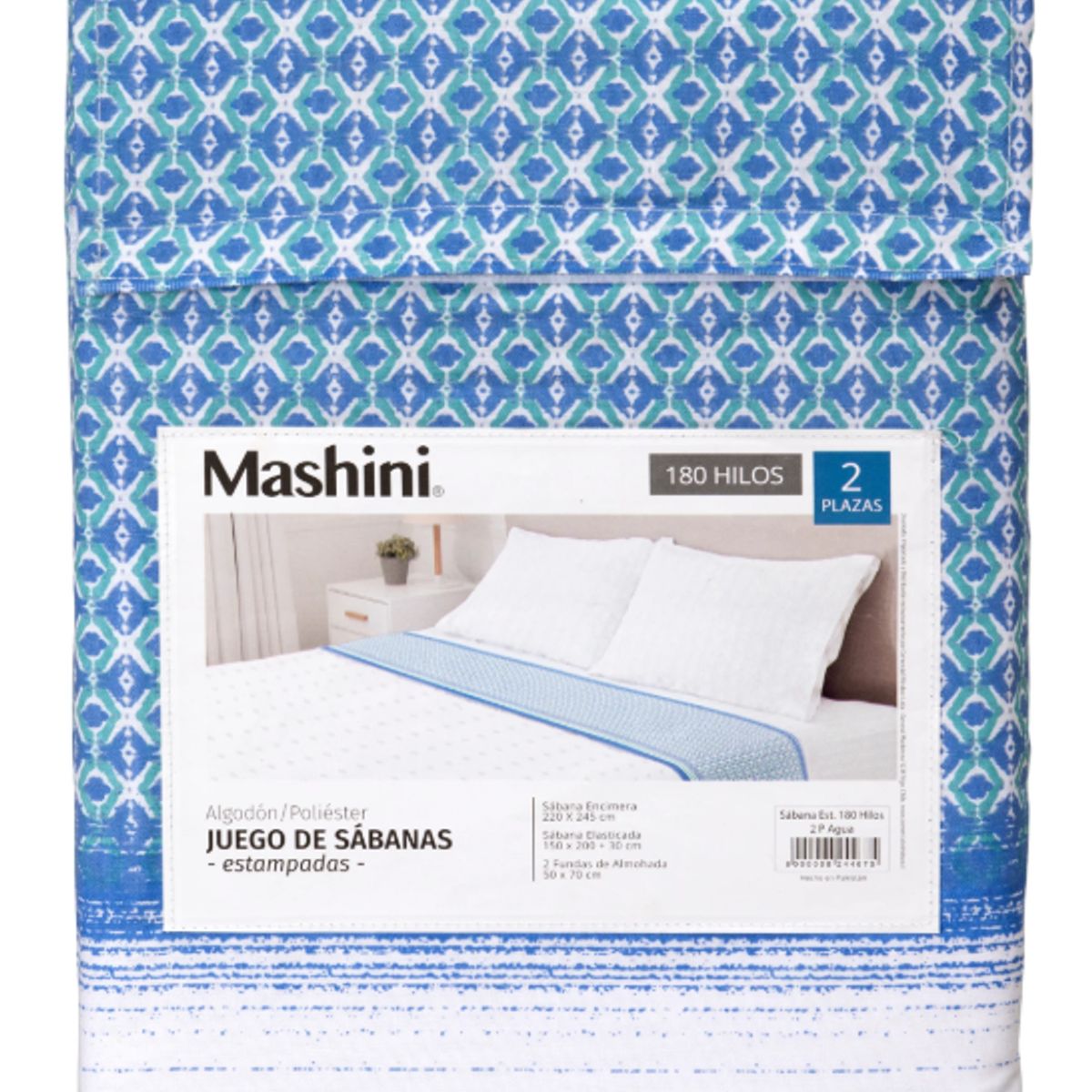MASHINI - Sabana King 180 Hilos Mashini Agua