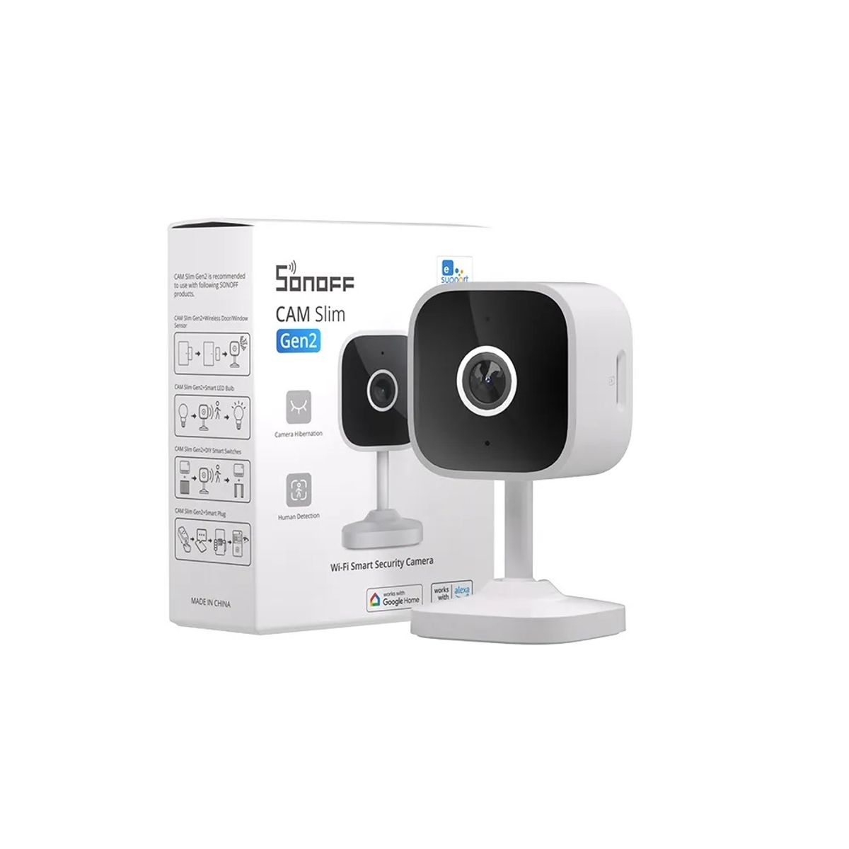 SONOFF - Cámara Seguridad Wifi Full HD - Sonoff CAM Slim Gen2