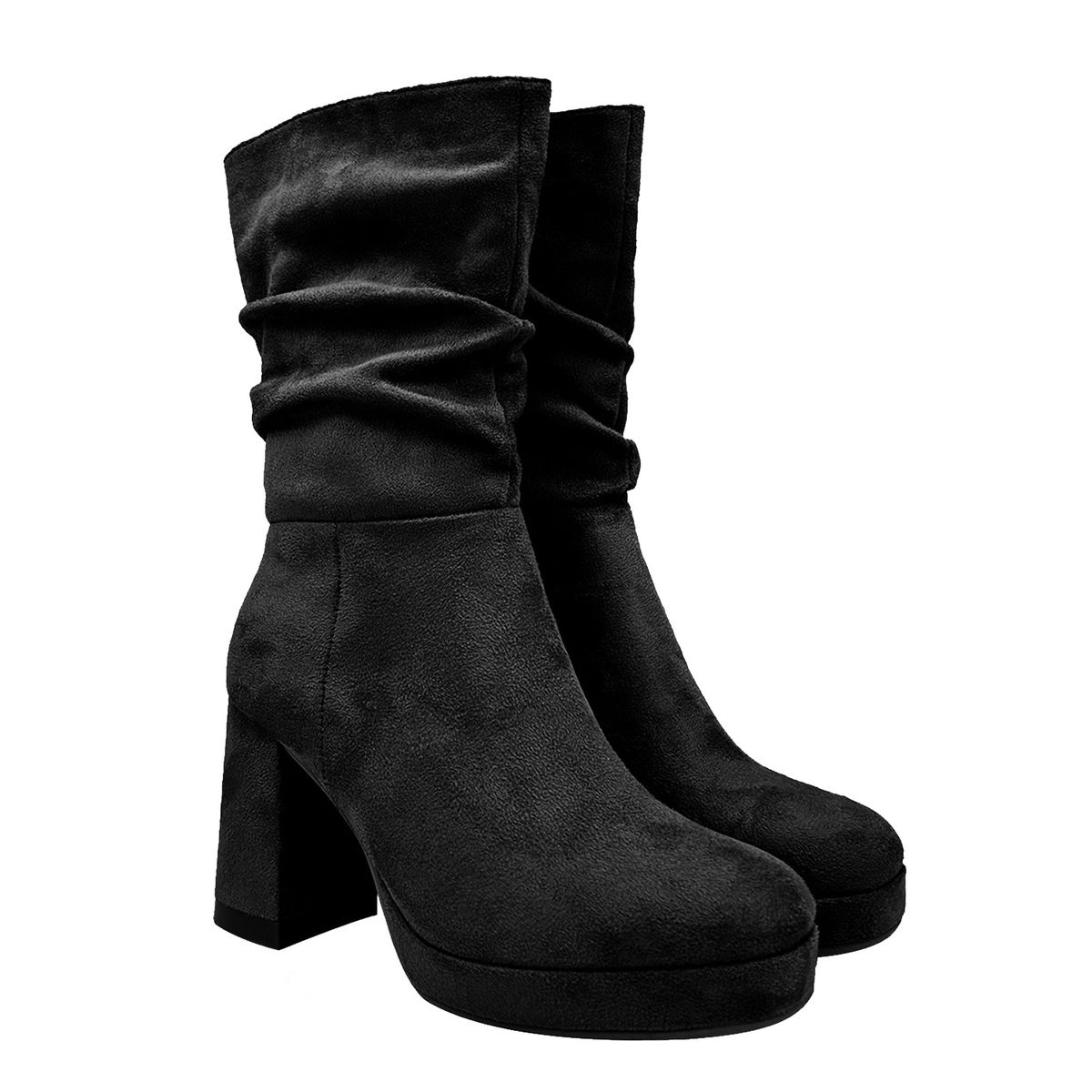 DINASTELLA - Bota para mujer color café con plataforma y detalles metálicos Danicolle