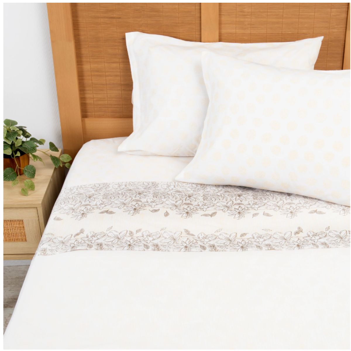 MASHINI - Sabana King 180 Hilos Mashini  Flora