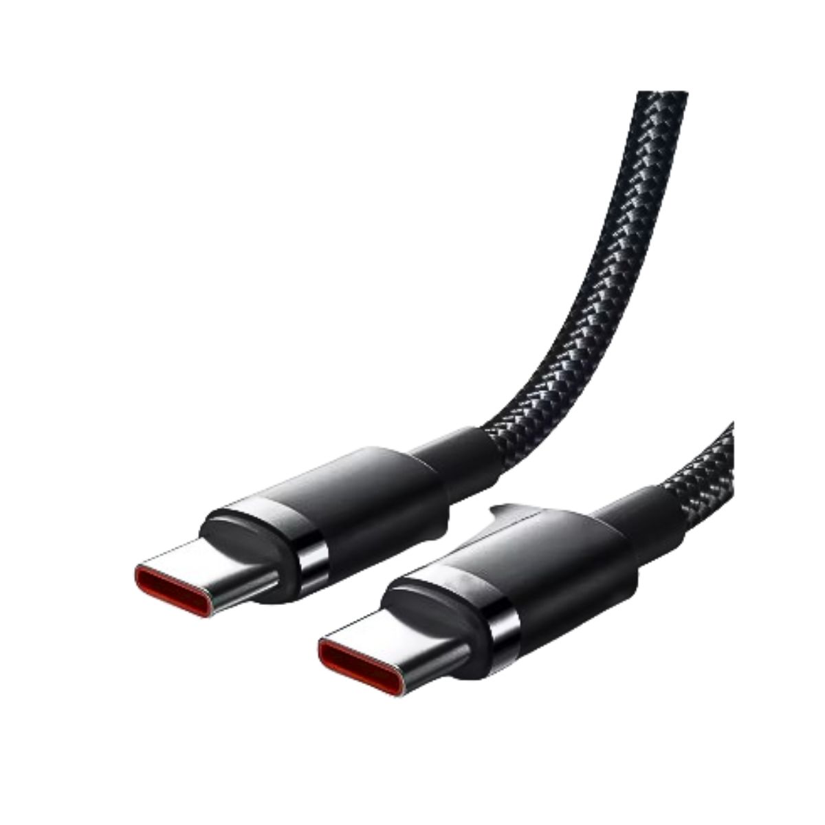 GENERICO - Cable De Carga  Rápida Usb-c A C Antinudos Trenzado Negro