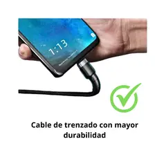 GENERICO - Cable De Carga Rápida Usb-c A C Antinudos Trenzado Negro