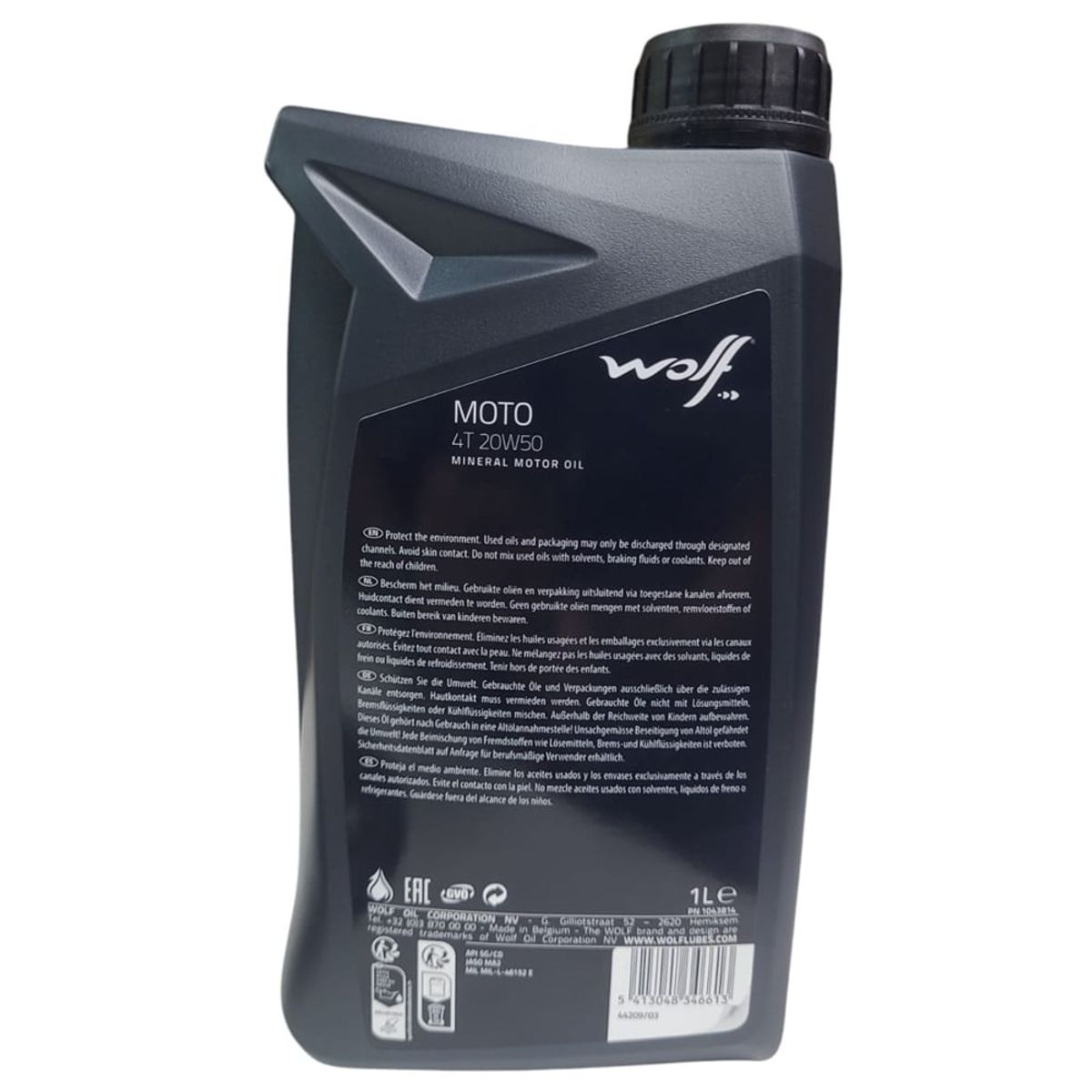 GENERICO - Aceite Moto Wolf 20w 50 Mineral 1L 4T
