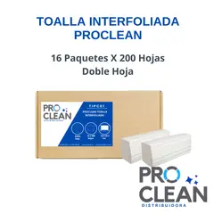 GENERICO - TOALLA INTERFOLIADA PROCLEAN CAJA 16x 200 unds
