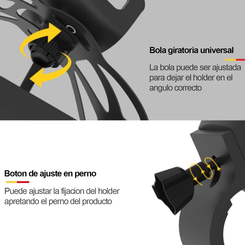 YESIDO - Soporte Porta Celular Holder Moto Bicicleta Yesido C42