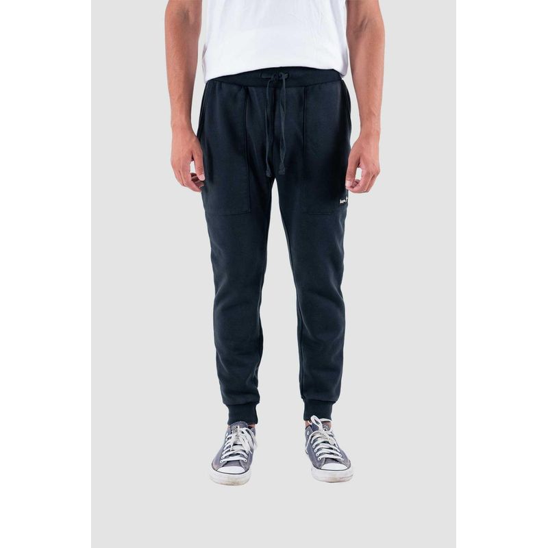 KAYA UNITE - Pantalón Buzo Hombre Cargo Negro