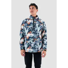 KAYA UNITE - Polar Hombre Half Zip Patch Geo Azul