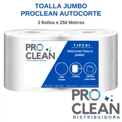 GENERICO - TOALLA JUMBO AUTOCORTE PROCLEAN 2 X 250 METROS