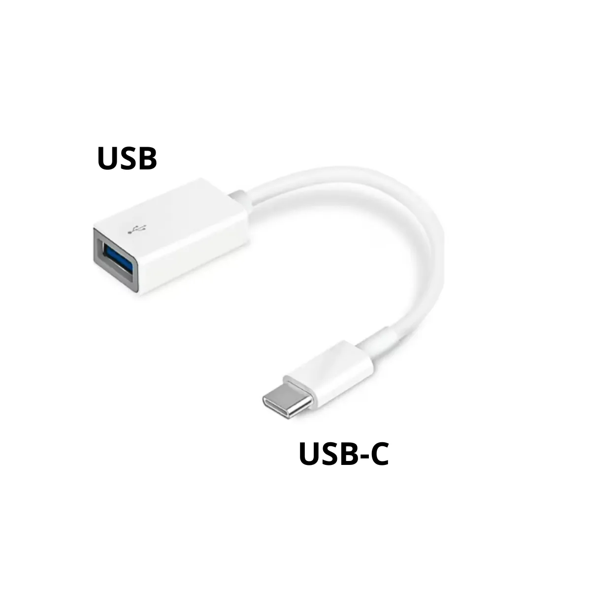 GENERICO - Cable De Datos Adaptador De Usb-c A Usb Otg Color Blanco