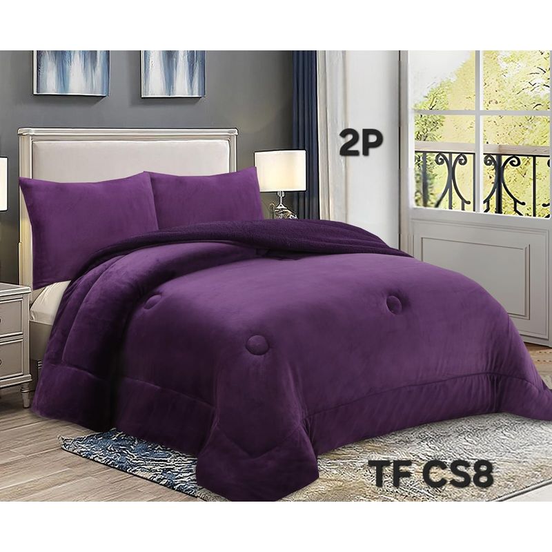 ANGELES DEL HOGAR - COBERTOR DE INVIERNO PLUSH LISO 2 PLAZAS