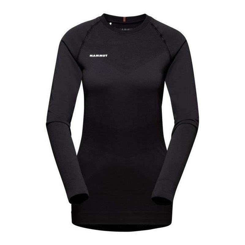 MAMMUT - Primera Capa Trift Longsleeve Mujer Negro.-