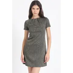 LIOLA - Vestido Estampado Animal, Verde