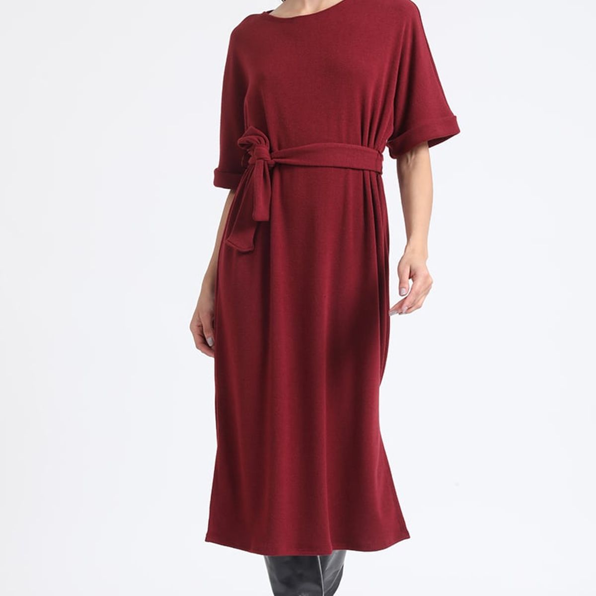 LIOLA - Vestido Maxi, Punto, Vino Liola