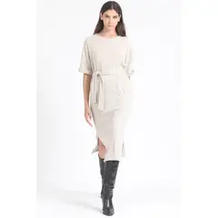 LIOLA - Vestido Maxi, Punto, Beige