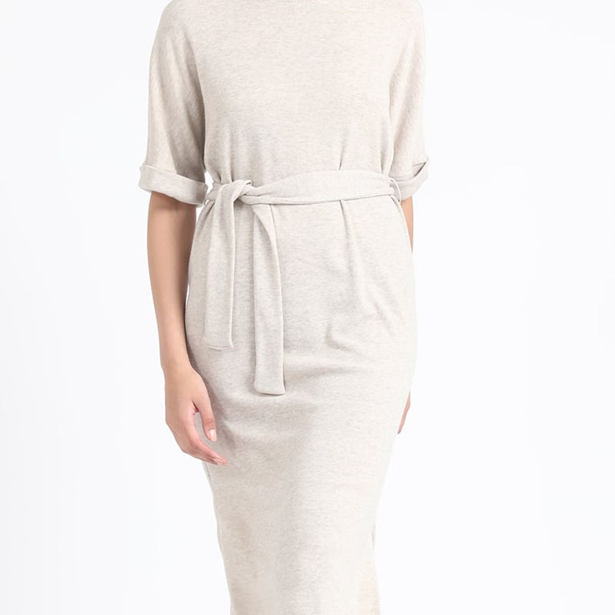 LIOLA - Vestido Maxi, Punto, Beige Liola