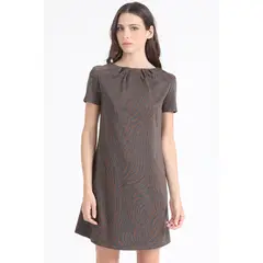 LIOLA - Vestido Estampado Animal, Café