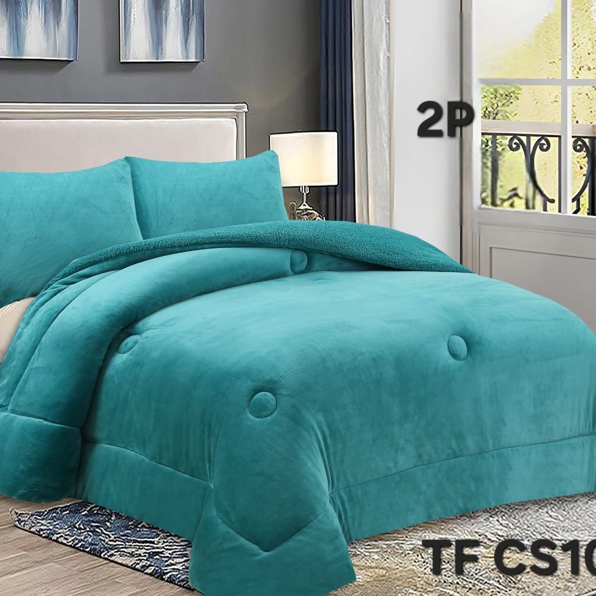 ANGELES DEL HOGAR - COBERTOR DE INVIERNO PLUSH LISO 2 PLAZAS