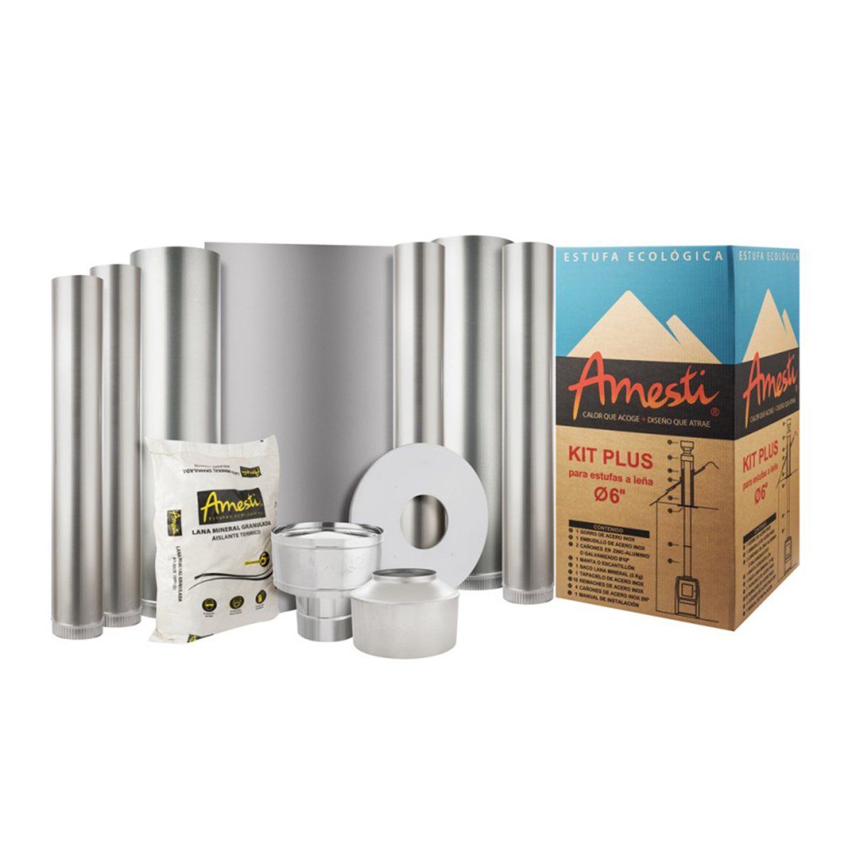 AMESTI - Kit instalación 6" estufa Amesti Mimbral