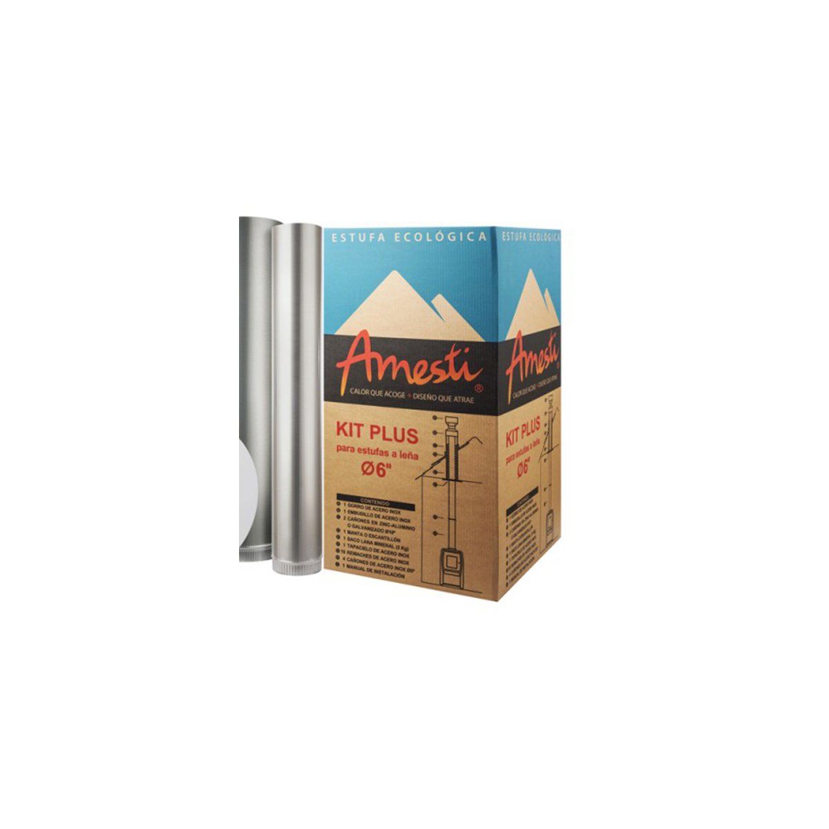 AMESTI - Kit instalación 6" estufa Amesti Mimbral