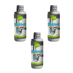 PASSOL - Destapador Cañerias 700gr Desblock Pack 3 Unidades