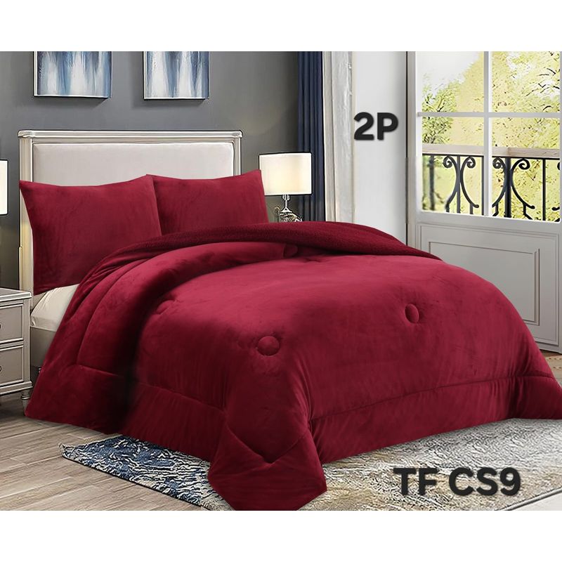 ANGELES DEL HOGAR - COBERTOR DE INVIERNO PLUSH LISO 2 PLAZAS