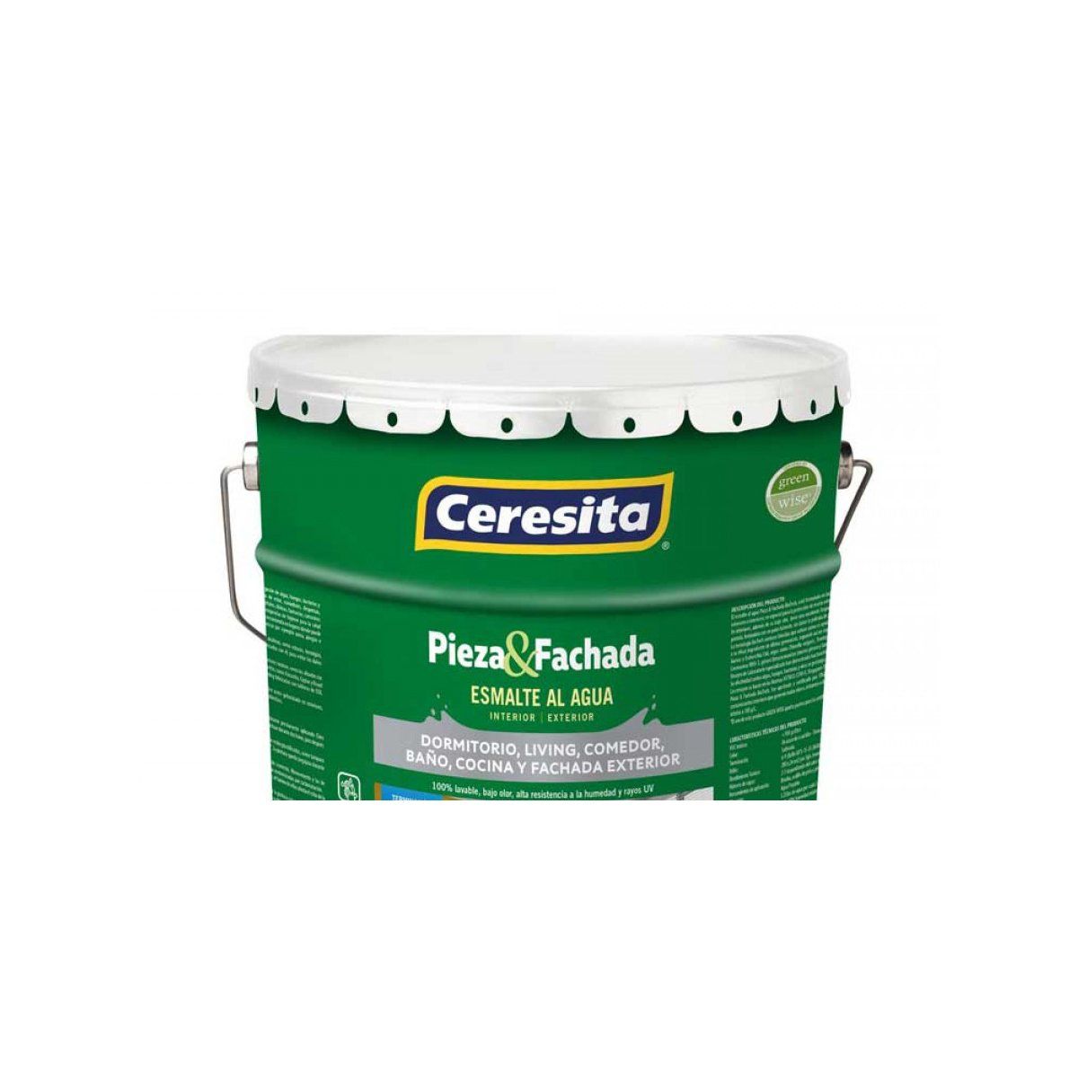 CERESITA - Esmalte al agua Pieza y Fachada 1 Tineta Blanco Ceresita