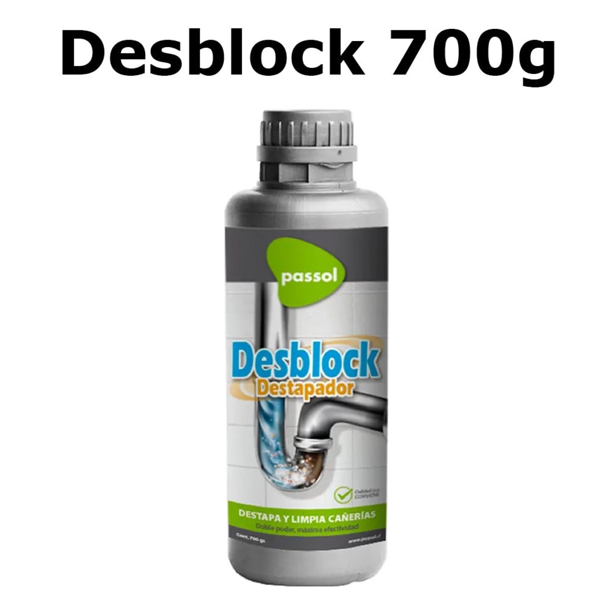 PASSOL - Destapador Cañerias 700gr Desblock Passol
