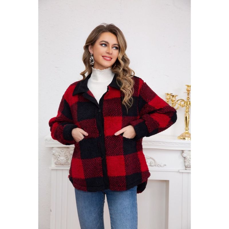 MPROPIA - Chaqueta Leñadora Peluda Oversize Mujer Invierno Calidad Premium 6075