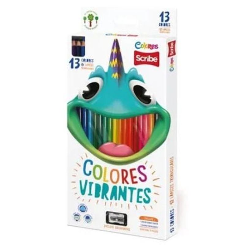 GENERICO - Lapices Scribe Colores Vibrantes 13 Lapices