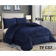 ANGELES DEL HOGAR - COBERTOR DE INVIERNO PLUSH LISO TAMAÑO KING