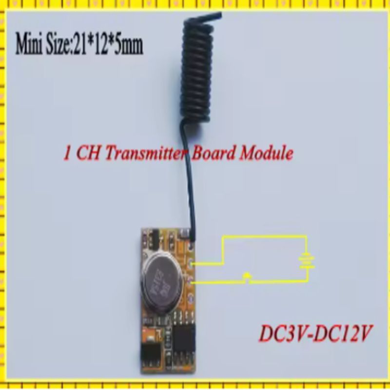 GENERICO - Módulo transmisor + receptor de cc de 12V, 433 Mhz