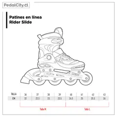RIDER - Patines en línea Slide Gris Talla 40-43