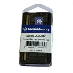 GENERICO - Memoria ram TecnoMemory Sodimm DDR4 16GB 2400Mhz KVR24S17S8T16GB